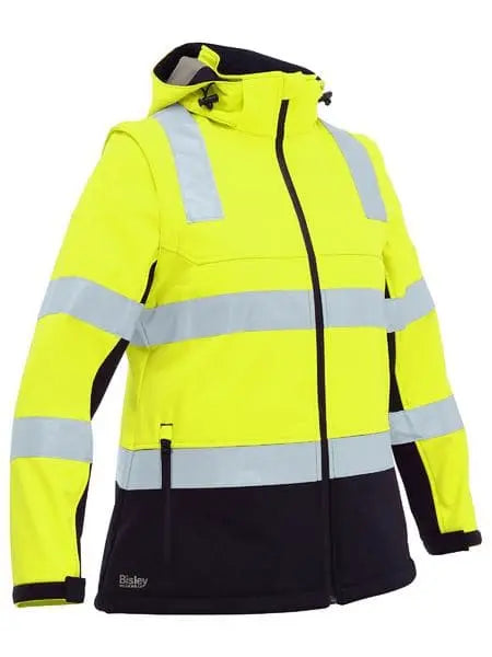 Bisley Taped Women's Hi Vis 3 in 1 Softshell Jacket BJL6078T Bisley Workwear